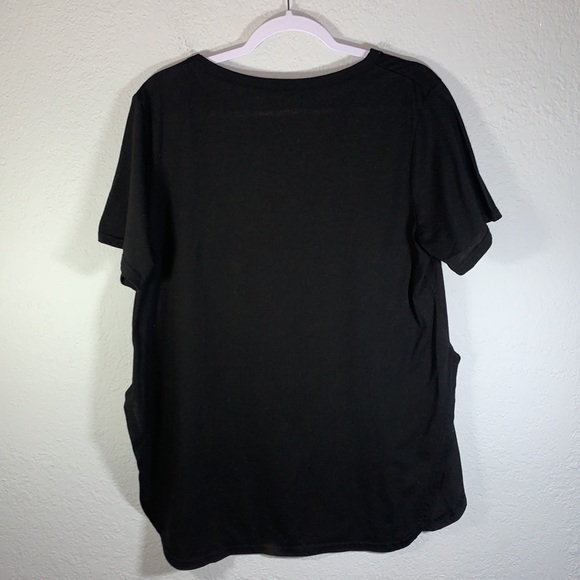 SHEIN Black Dolphin Hem Basic Short Sleeve T Shirt size 1XL - Picture 8 of 10